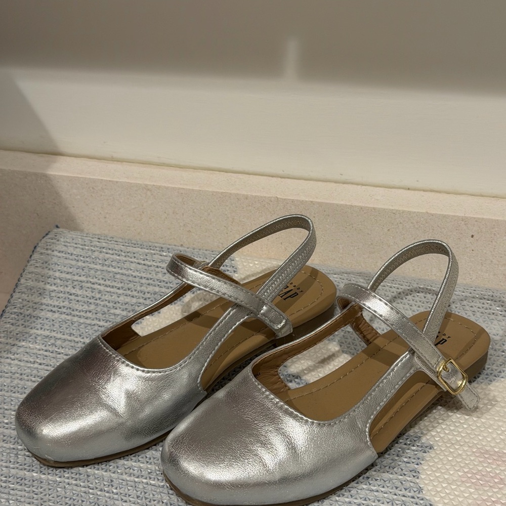 GAP Kids Metallic Silver Dress Shoes